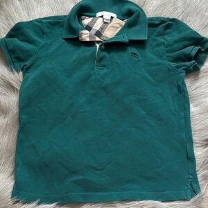 Boys Burberry green polo shirt 8y XS
